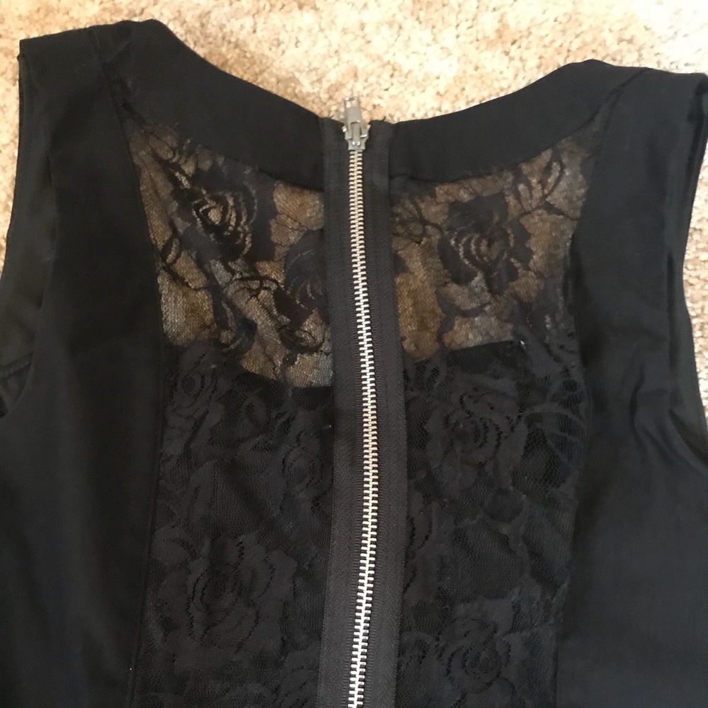 Ruby Rox Black peplum lace back dress - Picture 4 of 5